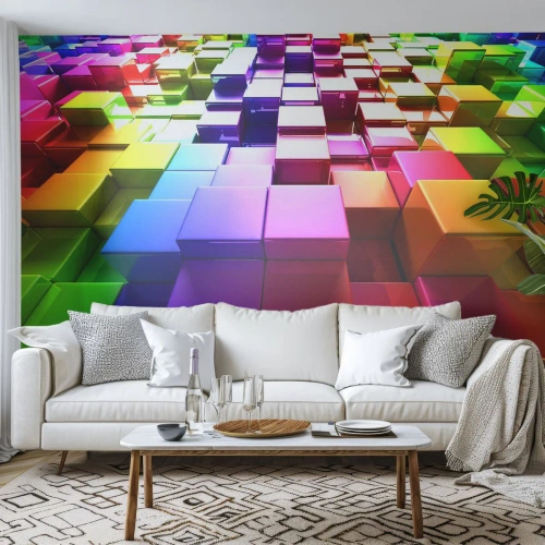 Fototapeta Premium Canvas - Op-artové společně v týmu - Abstrakce, Grafika, 3D - 450x315 cm
