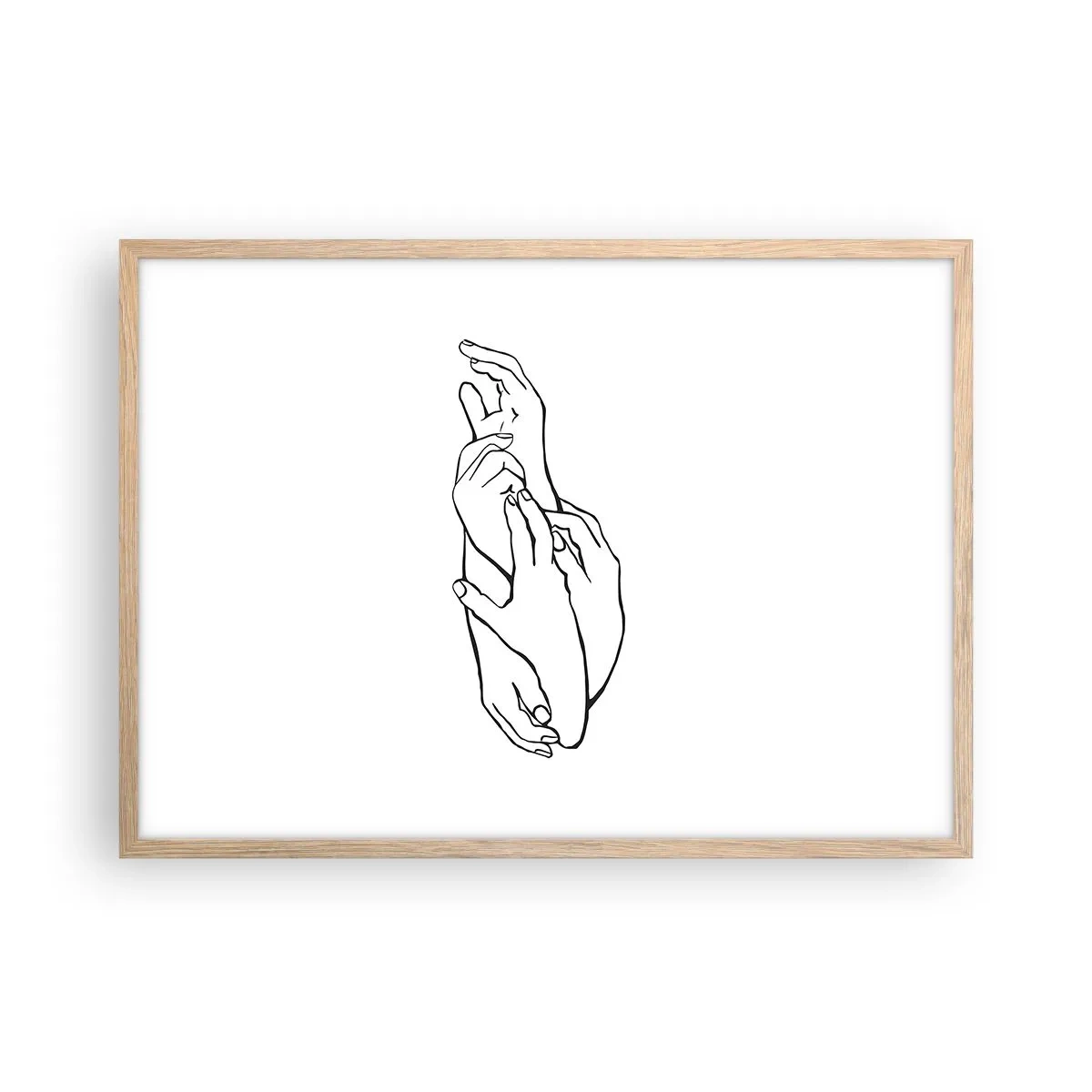 Plakát v rámu světlý dub - Dobrý dotek - 70x50 cm