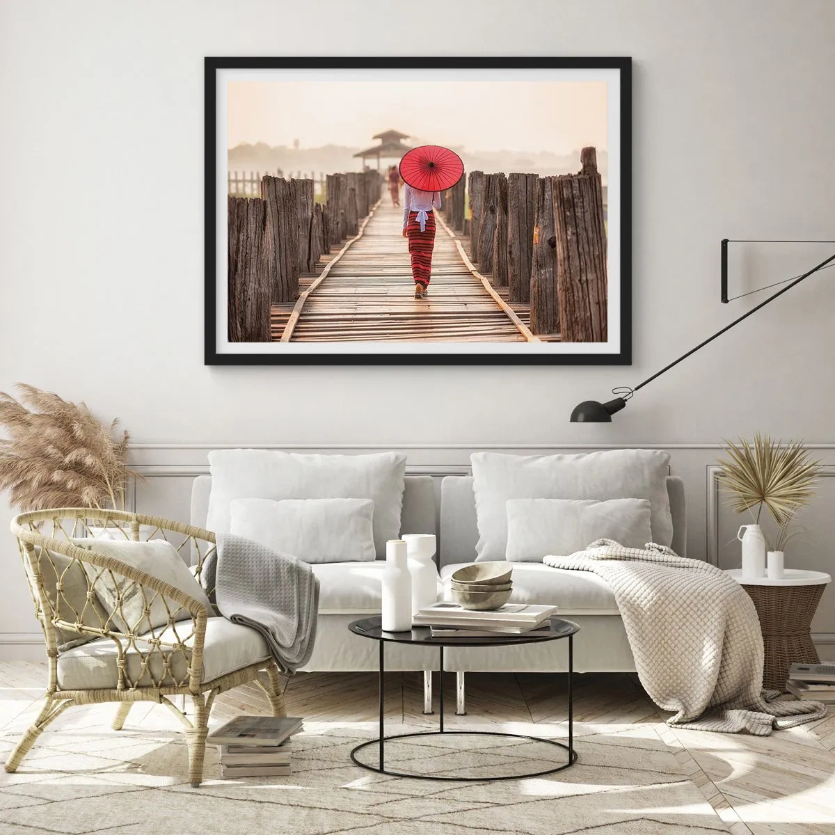 Plakát v černém rámu - Na starém mostě - 100x70 cm