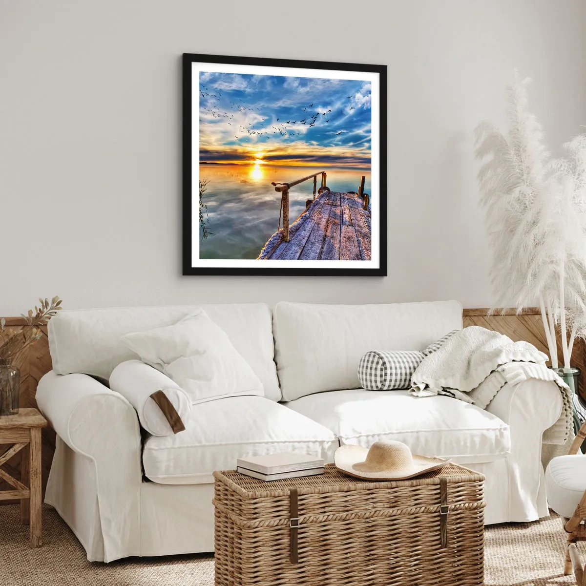 Plakát v černém rámu - Vítr jde odpočívat - 60x60 cm