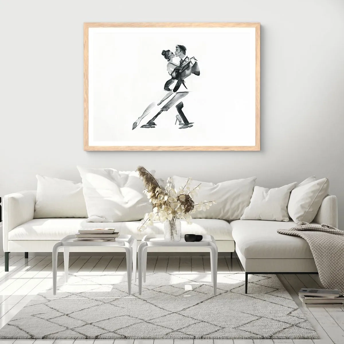 Plakát v rámu světlý dub - V jednom rytmu - 100x70 cm