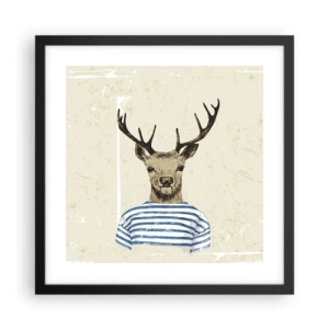 Plakát v černém rámu - Protože mám rád pruhované košile! - 40x40 cm