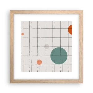 Plakát v rámu světlý dub - V pasti. My nebo ony? - 30x30 cm