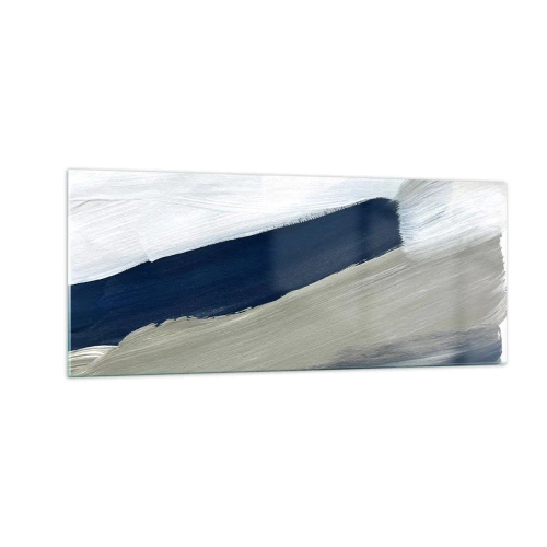 Obraz na skle - Setkání s bílou - 100x40 cm