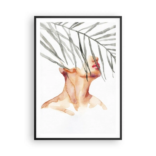 Plakát v černém rámu - Vnímat tep tropů - 70x100 cm