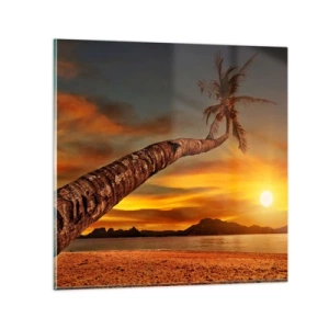 Obraz na skle - Exotické prázdniny, karibské dobrodružství - 70x70 cm