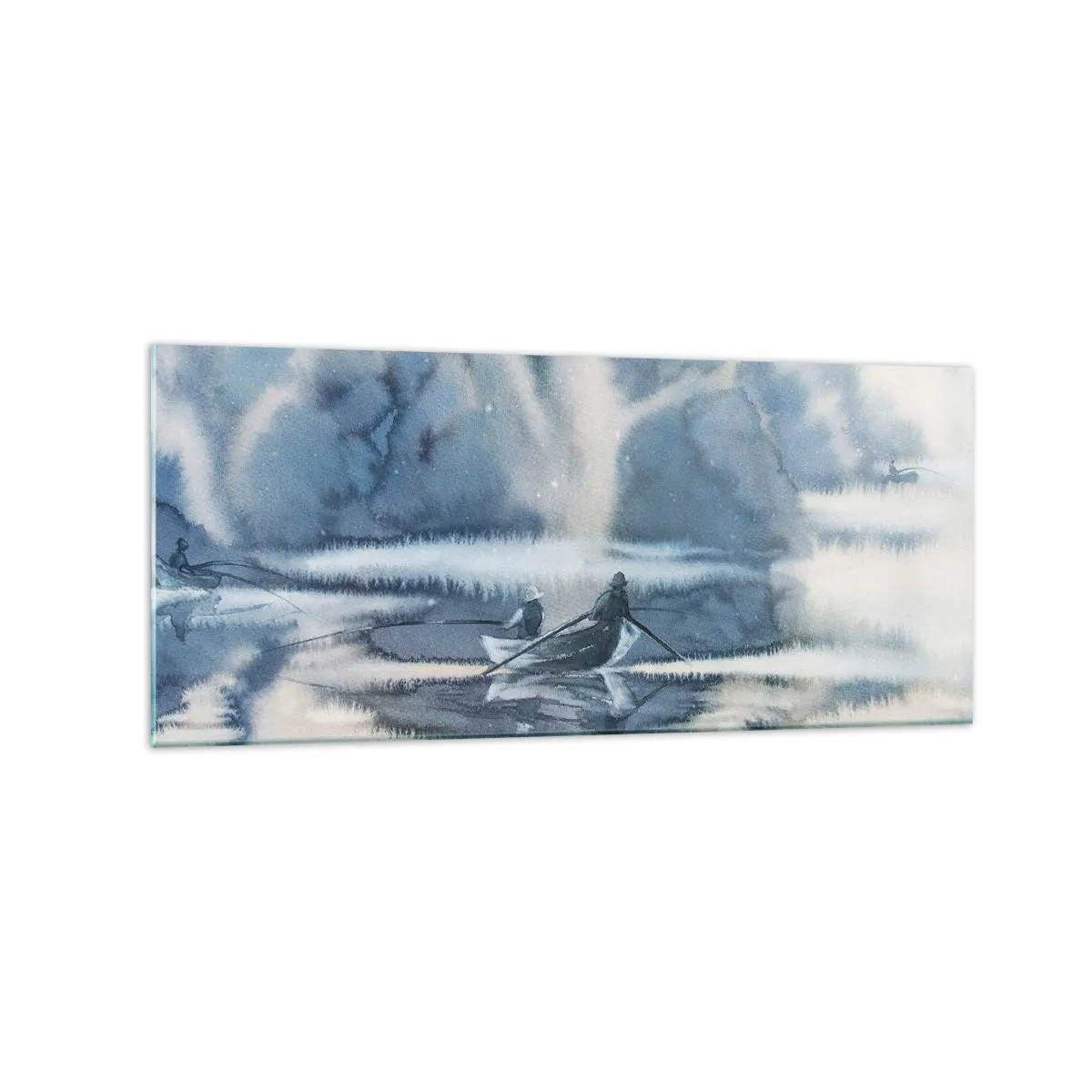 Obraz na skle - Rybáři ve svém ráji - 120x50 cm