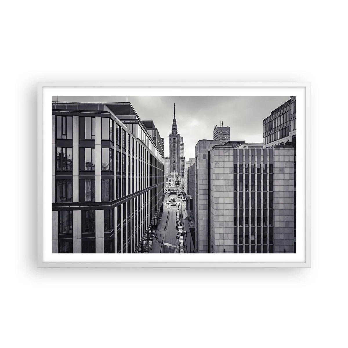 Plakát v bílém rámu - Varšavské údolí - 91x61 cm