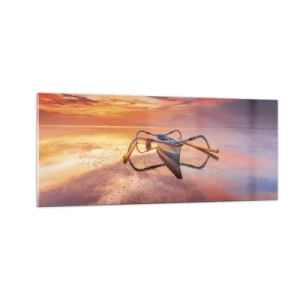 Obraz na skle - Klid tropického večera - 100x40 cm