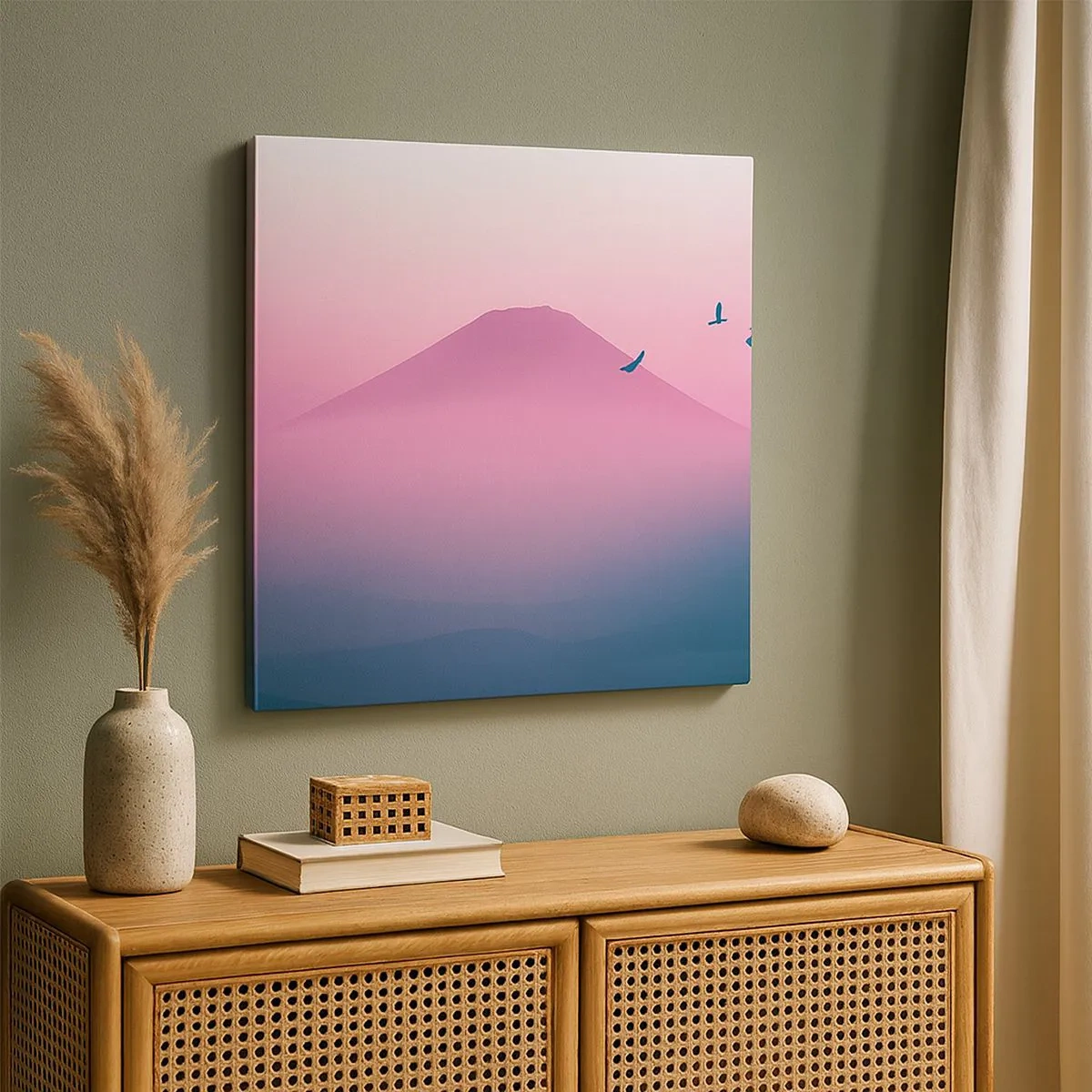 Obraz na plátně - Poutníci nad oblaky - 30x30 cm