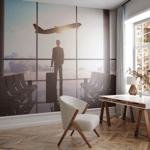 Fototapeta Samolepicí Deluxe Sticker - Máš čas, zpomal - LETIŠTĚ, Letadlo, Cestování - 400x280 cm
