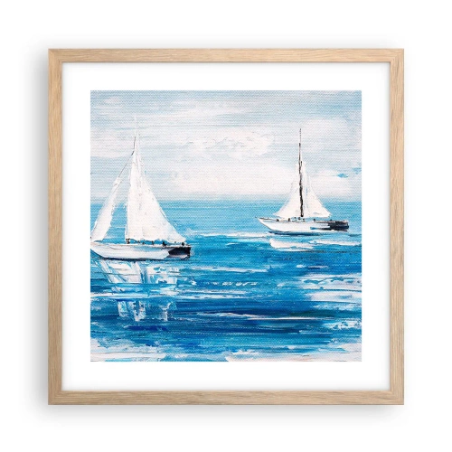 Plakát v rámu světlý dub - S přítelem po boku - 40x40 cm