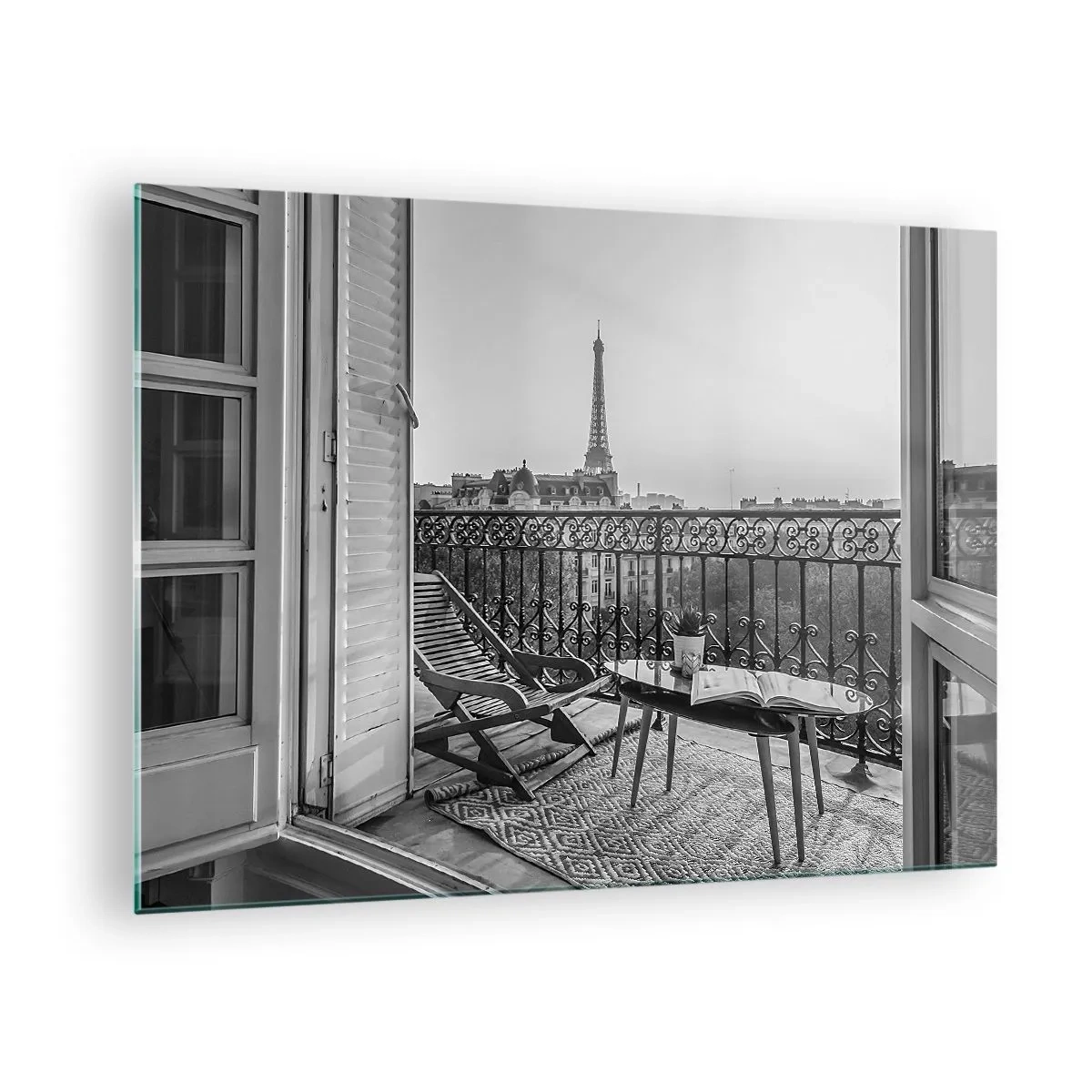 Obraz na skle - Pařížské odpoledne - 70x50cm - Pařížské odpoledne - Moderní nástěnná dekorace do obývacího pokoje a ložnice ARTTOR