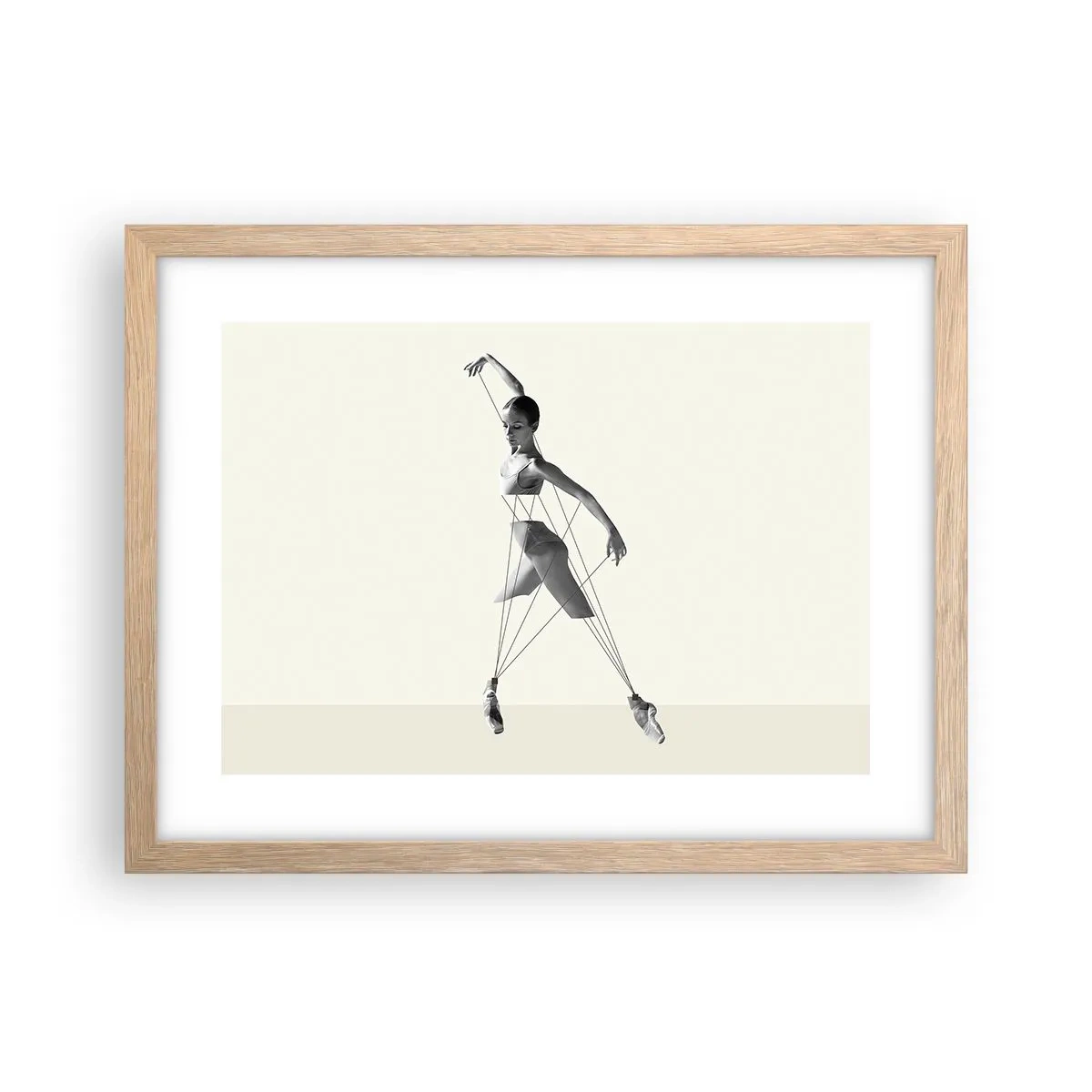 Plakát v rámu světlý dub - V divadle světa - 40x30 cm