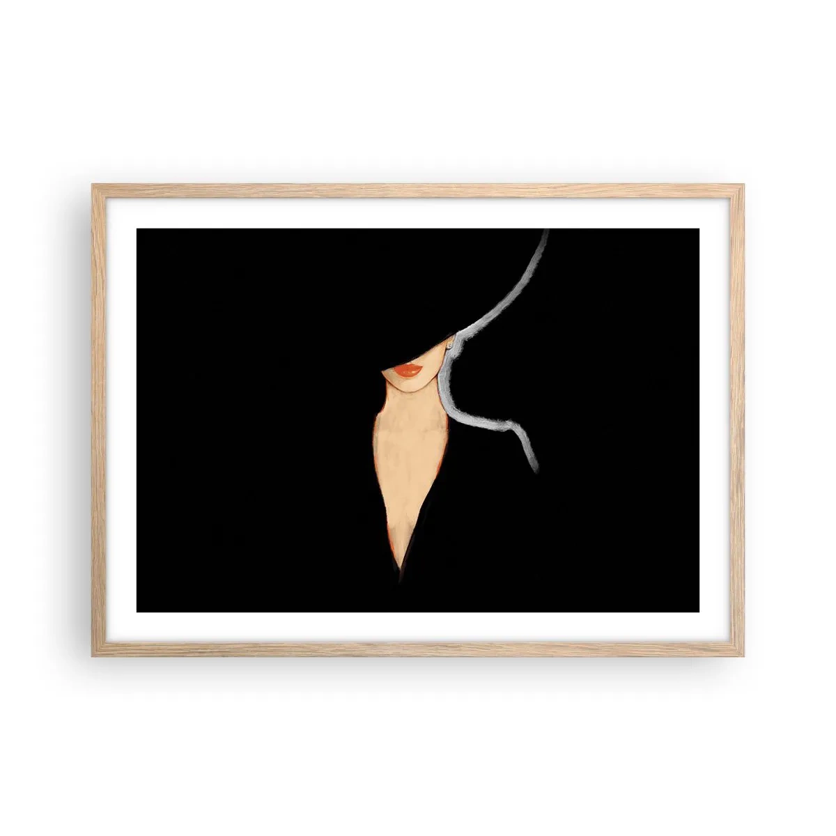 Plakát v rámu světlý dub - Elegance a styl - 70x50 cm