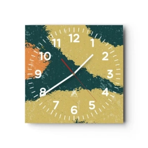 Nástěnné hodiny - Abstrakce – zpomalený pohyb - 30x30 cm