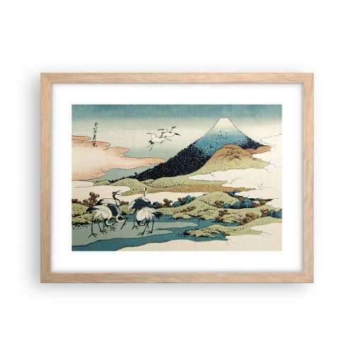 Plakát v rámu světlý dub - V japonském duchu - 40x30 cm