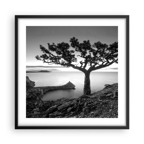 Plakát v černém rámu - Klid až k horizontu - 50x50 cm