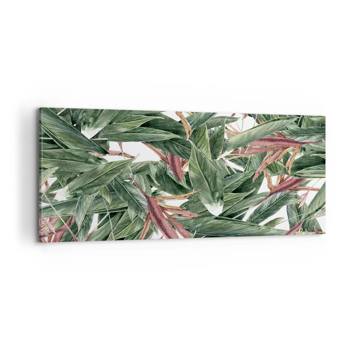 Obraz na plátně - Smaragdově-liliové houští - 100x40 cm