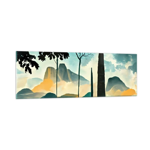 Obraz na skle - Výš a výš - 90x30 cm