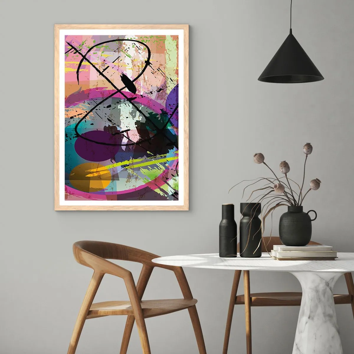 Plakát v rámu světlý dub - Lze přímo nebo kolem - 61x91 cm