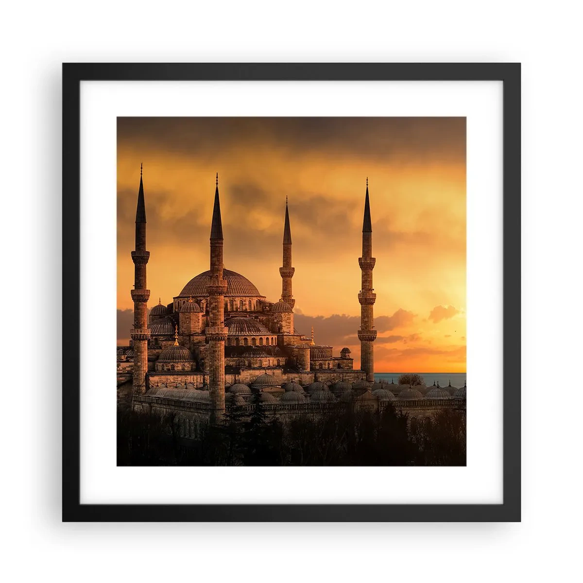 Plakát v černém rámu - Bůh je velký - 40x40 cm