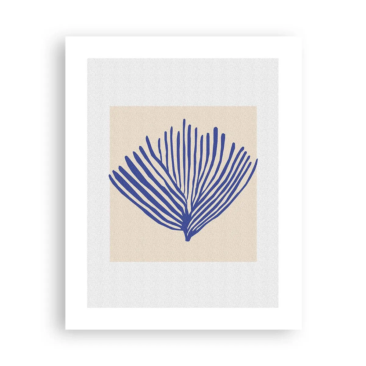 Plakát - Modrý vějíř - 40x50 cm