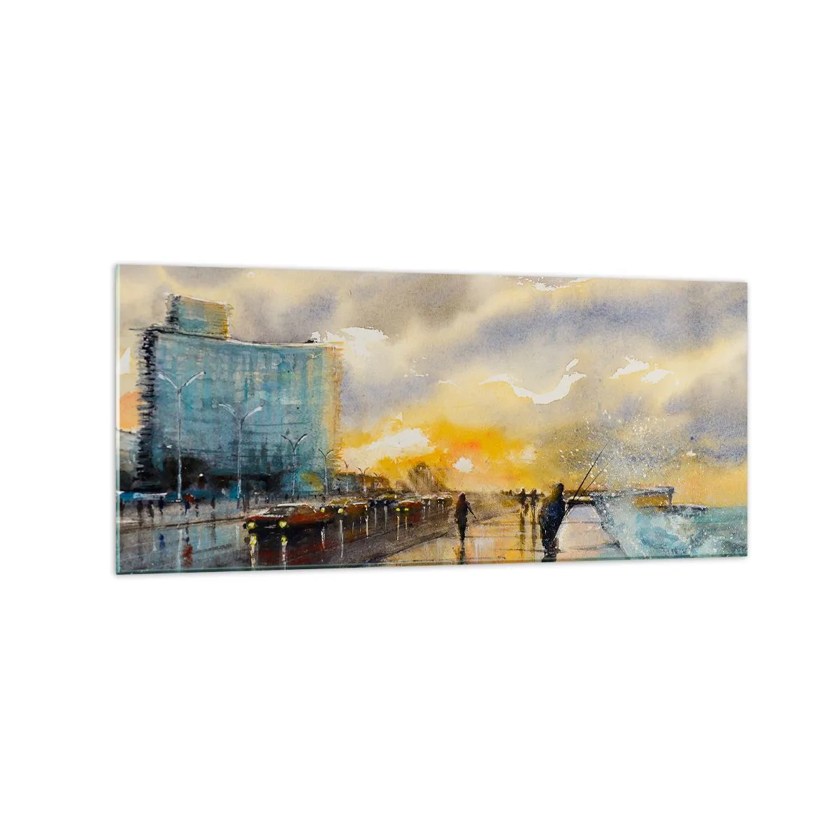 Obraz na skle - Život na pobřeží - 120x50 cm