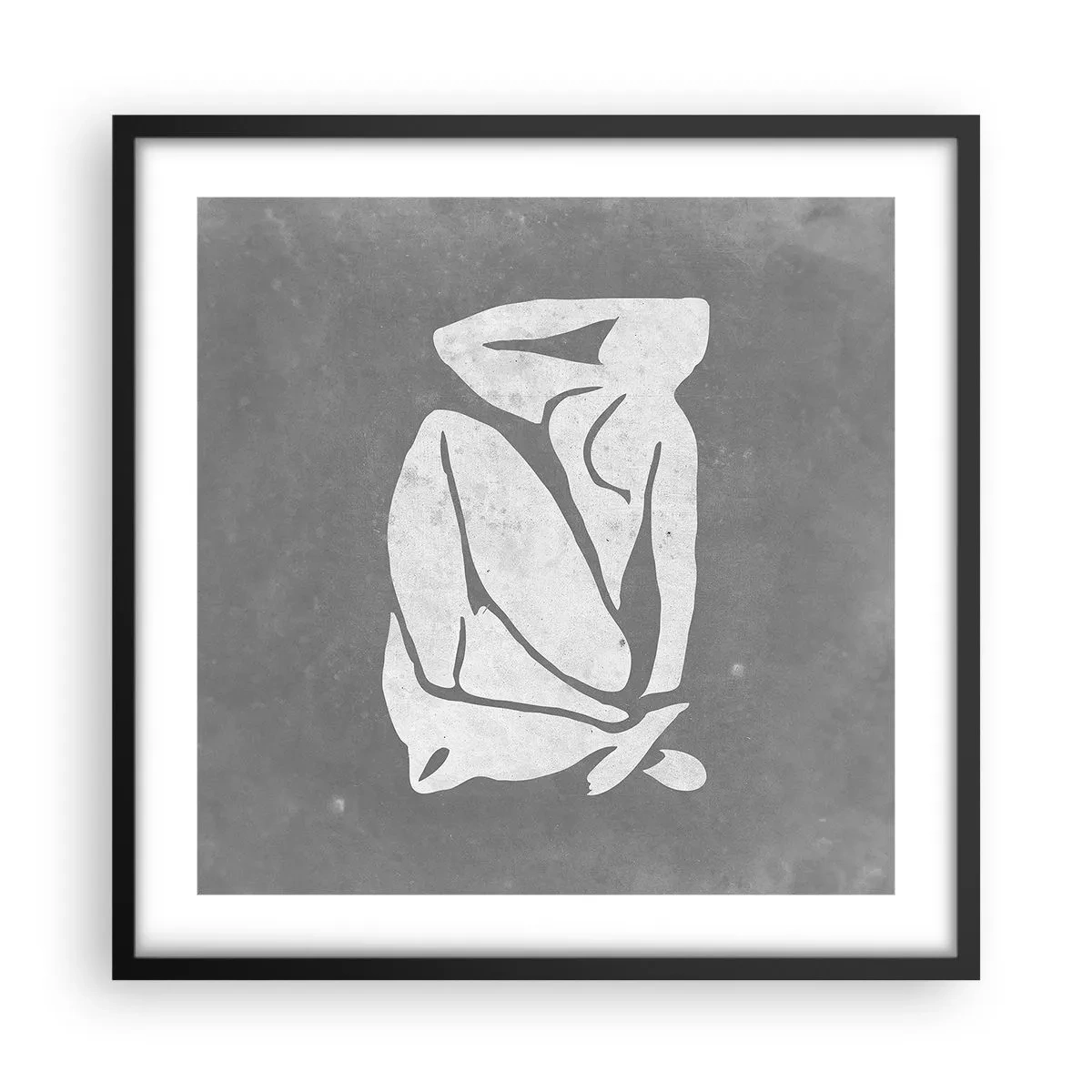 Plakát v černém rámu - V zádumčivosti - 50x50 cm