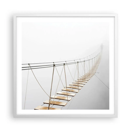 Plakát v bílém rámu - Kam vás zavede? - 60x60 cm