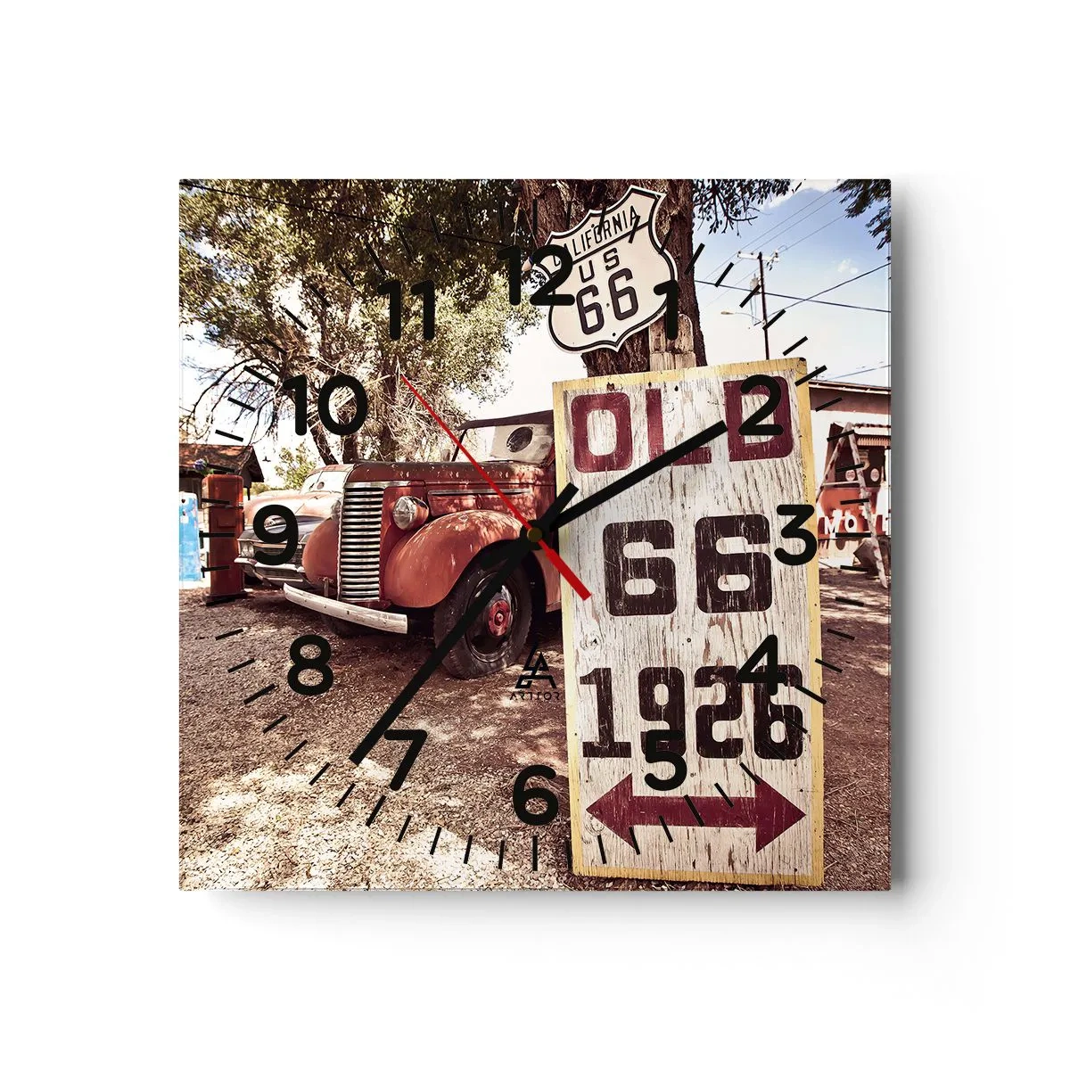 Nástěnné hodiny - Legenda americké provincie - 30x30 cm