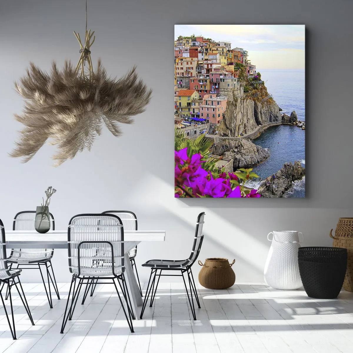 Obraz na plátně - Usměvavé město - 55x100 cm