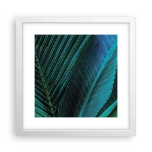 Plakát v bílém rámu - Anatomie zelené - 30x30 cm