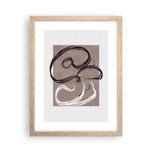 Plakát v rámu světlý dub - Kompozice – hledání úplnosti - 30x40 cm