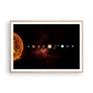 Plakát v rámu světlý dub - Naše čtvrť - 100x70 cm