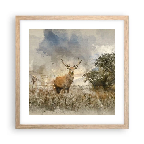 Plakát v rámu světlý dub - Důstojnost - síla - majestátnost - 40x40 cm