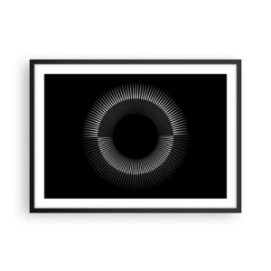 Plakát v černém rámu - Černé slunce - 70x50 cm