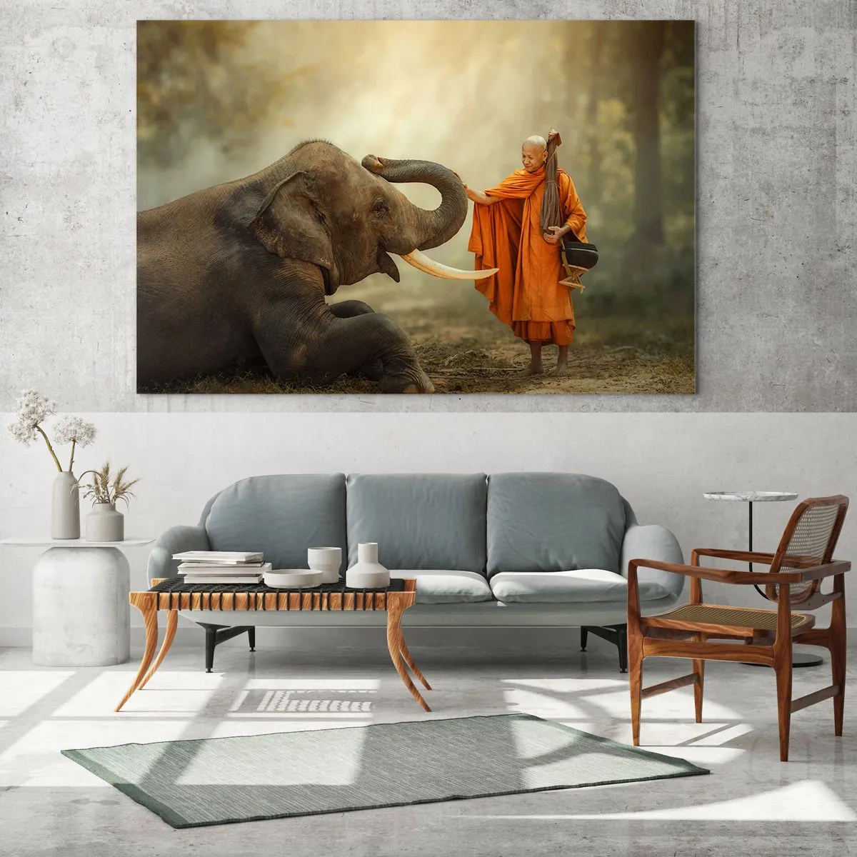 Obraz na skle - Setkání na cestách - 120x80 cm