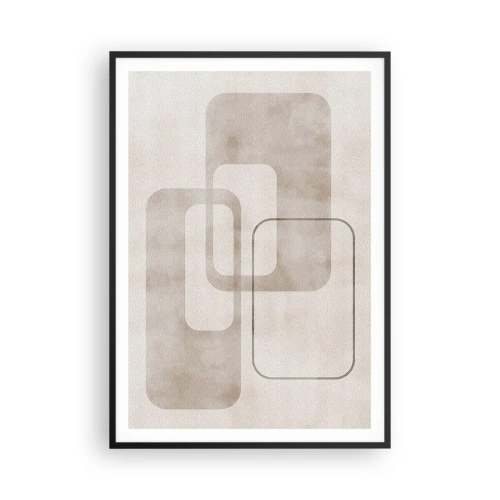 Plakát v černém rámu - Geometrická fuga - 70x100 cm