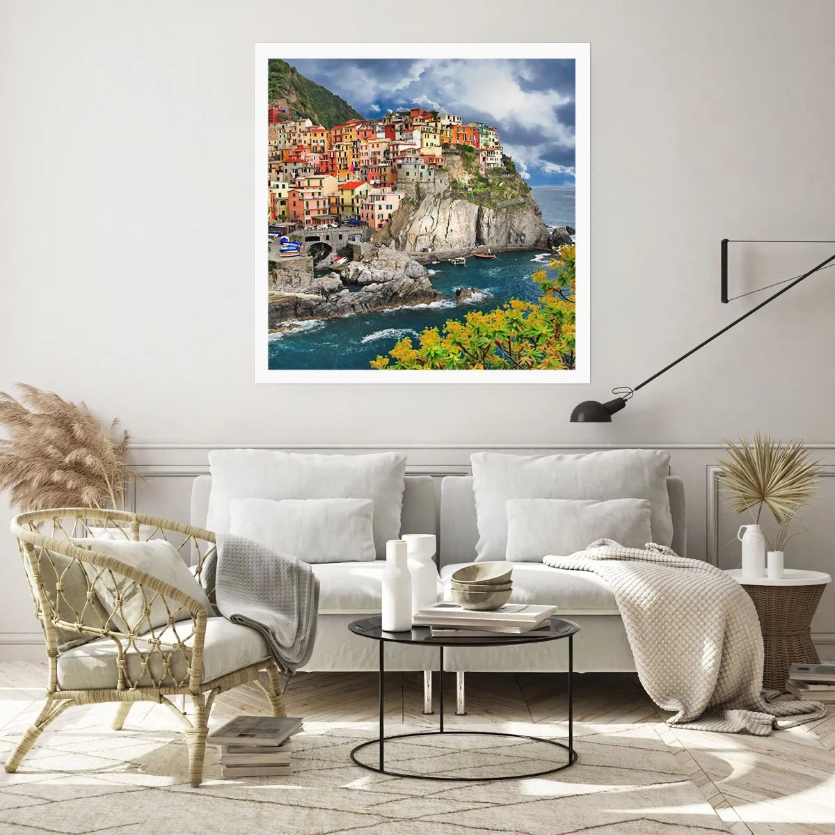 Plakát - Hromádka přitulená ke skalám - 50x50 cm