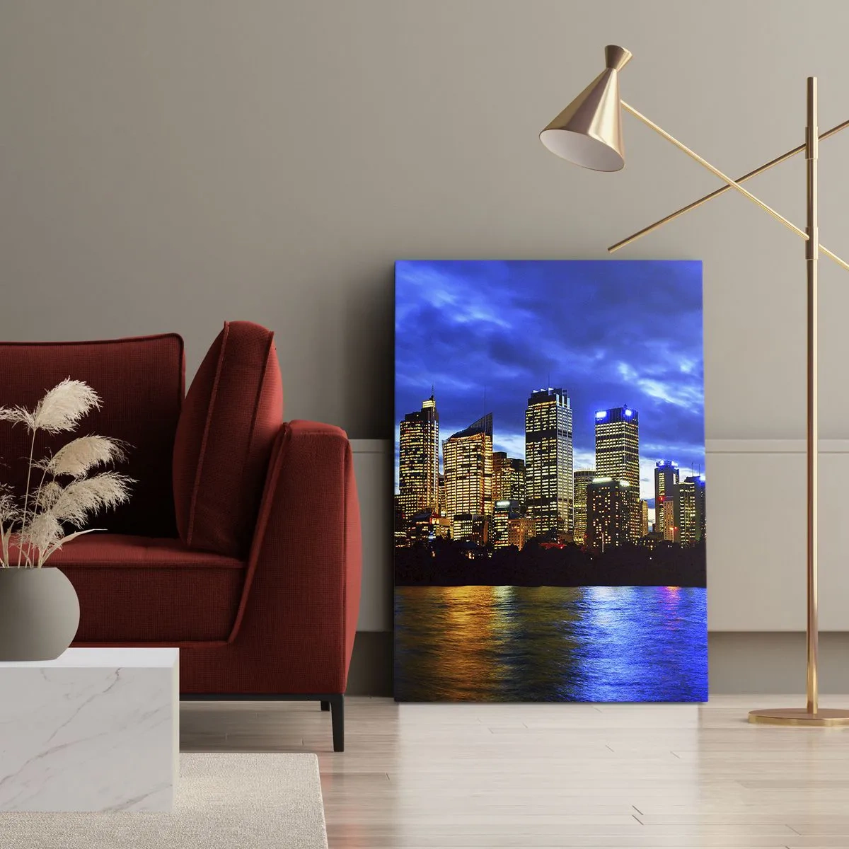 Obraz na plátně - Noc světel a barev - 55x100 cm