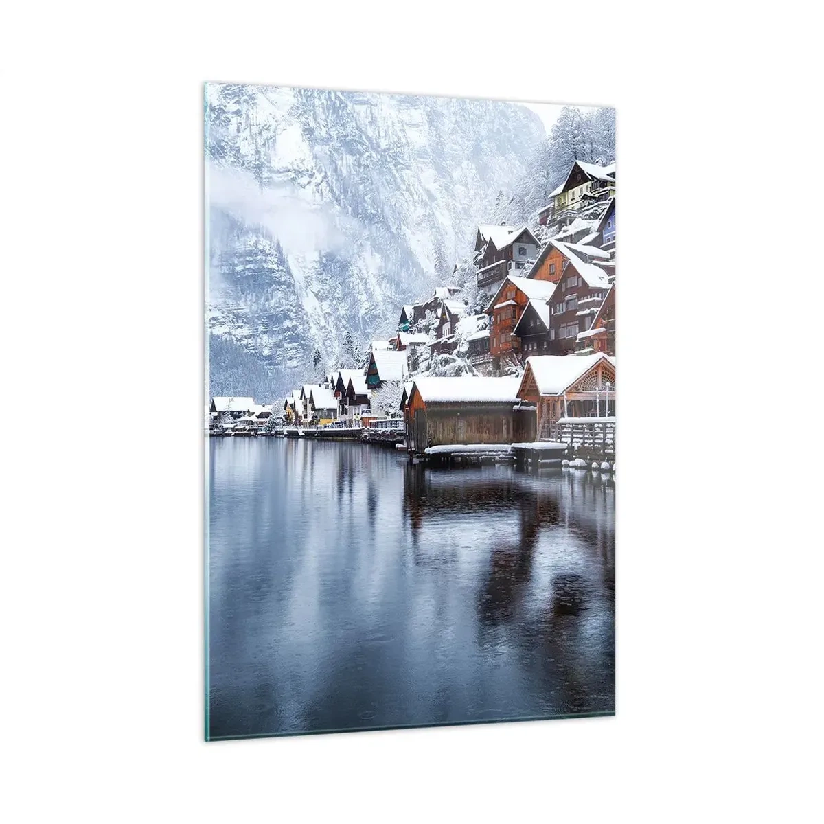 Obraz na skle - V zimní dekoraci - 50x70 cm