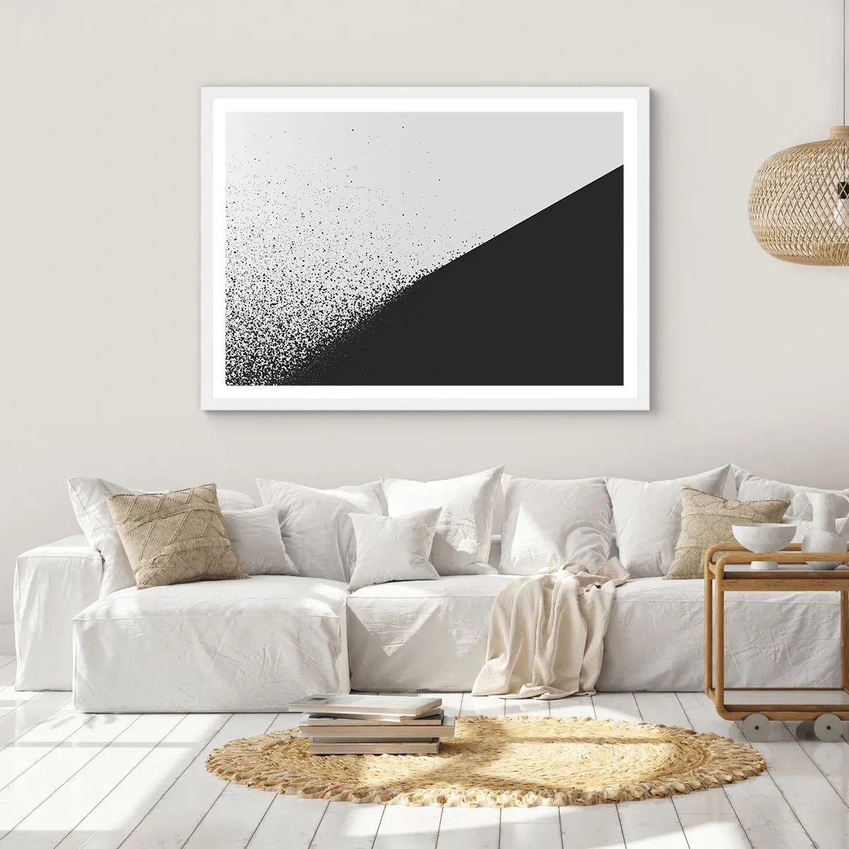 Plakát v bílém rámu - Rychleji a rychleji, více a více - 40x30 cm