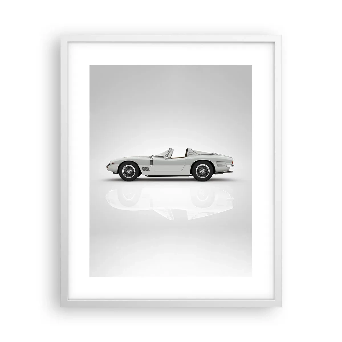 Plakát v bílém rámu - Příslib zábavy - 40x50 cm