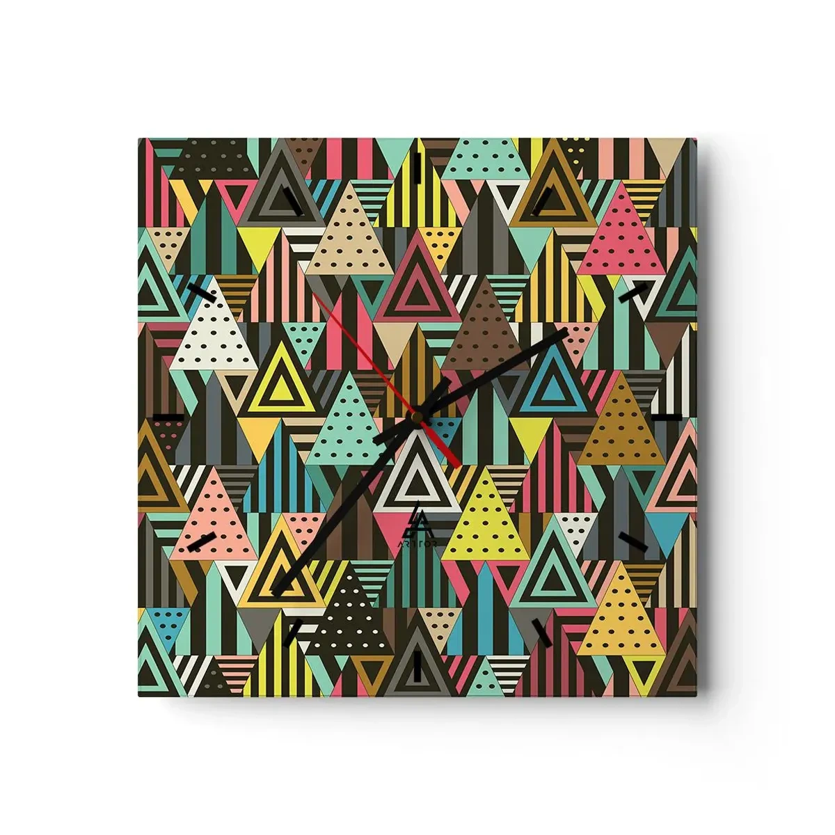 Nástěnné hodiny - V rytmu na tři - 40x40 cm