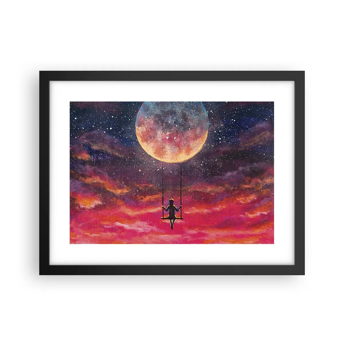 Plakát v černém rámu - Stavět si vzdušné zámky - 40x30 cm