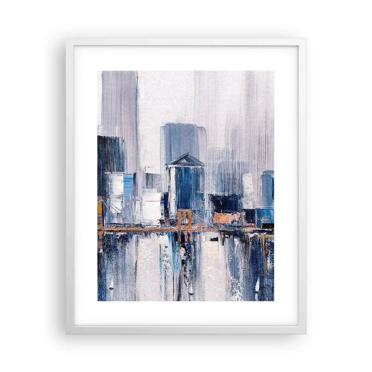 Plakát v bílém rámu - Newyorská imprese - 40x50 cm