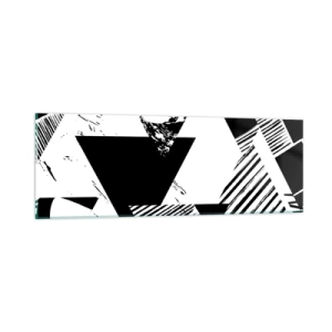 Obraz na skle - Déšť trojúhelníků - 90x30 cm