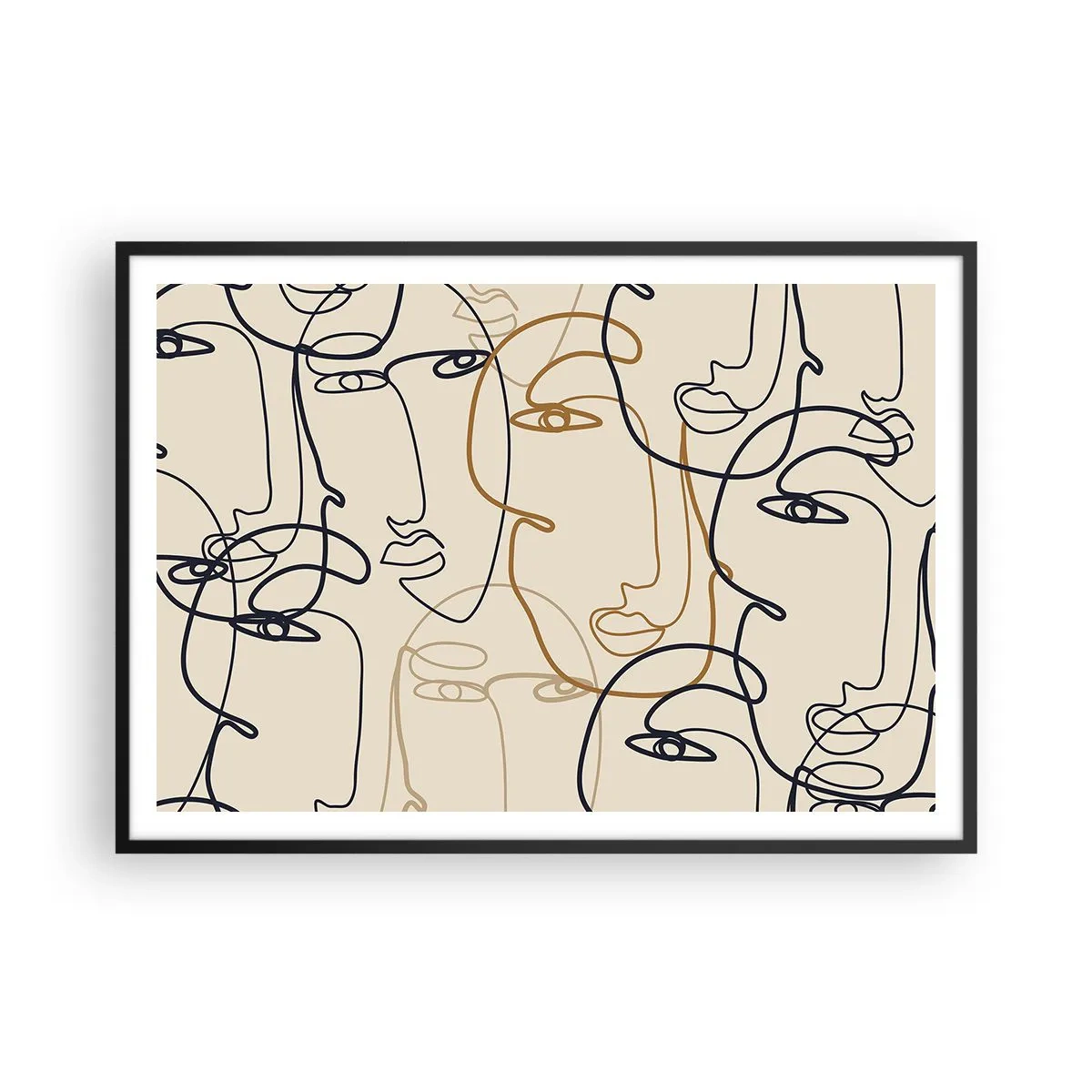 Plakát v černém rámu - Portrét znásobený - 100x70 cm