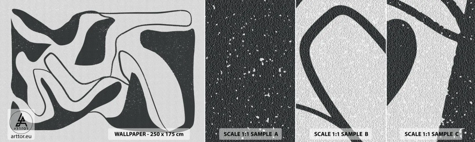 Vzor Fototapety Samolepicí Deluxe Sticker - Abstraktní hra v labyrintu - Boho, Minimalismus, Kus - 100x30 cm